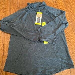 Eddie Bauer Charcoal Funnel Neck Top